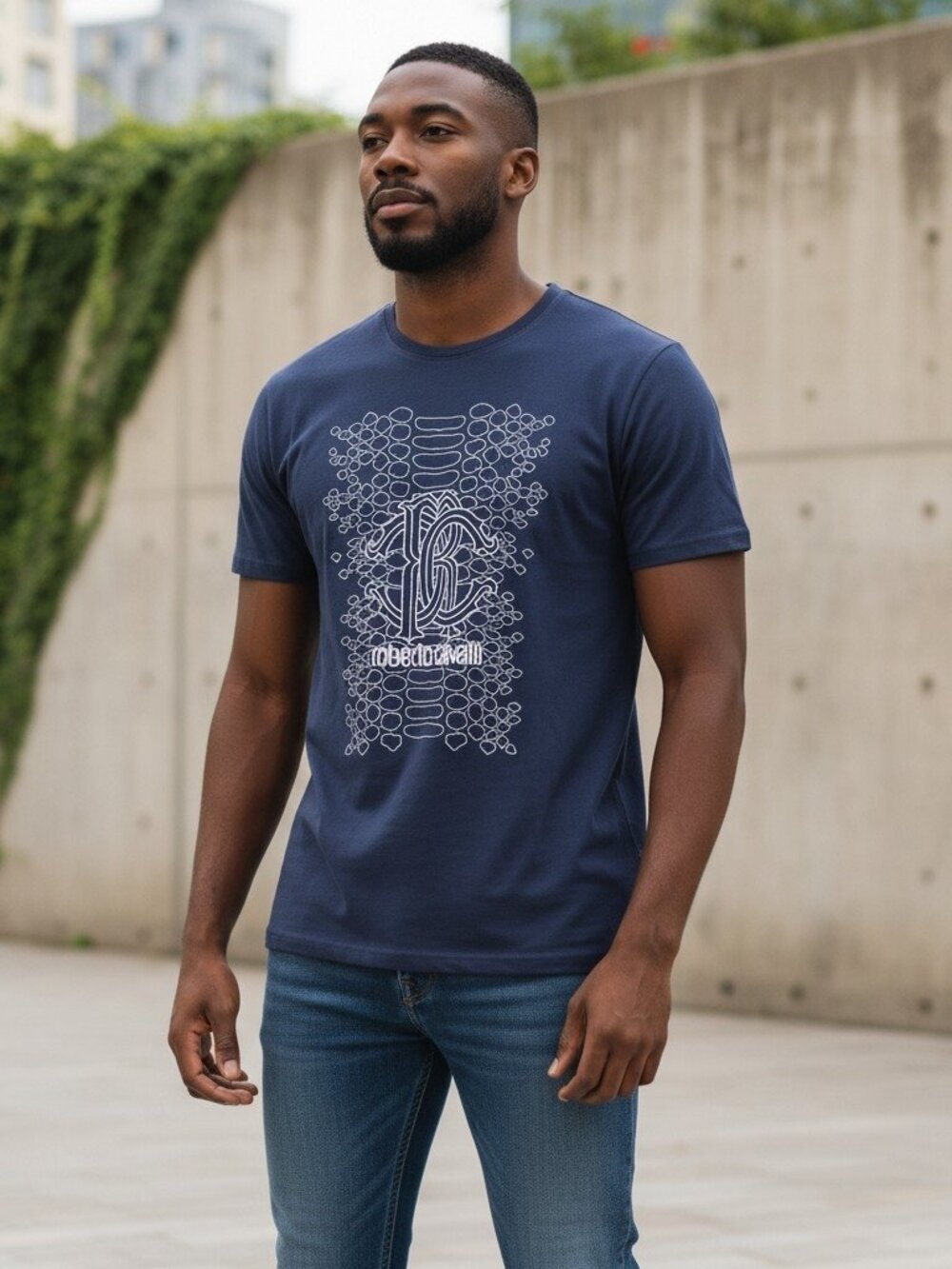 ROBERTO CAVALLI Men's Graphic T-Shirt